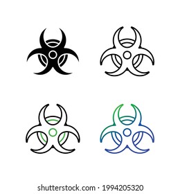 Biohazard icon set, eps 10