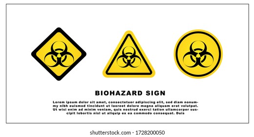 Biohazard icon set vector, EPS10