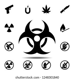 biohazard icon. Simple outline vector element of ban, prohibition, forbiddance set icons for UI and UX, website or mobile application
