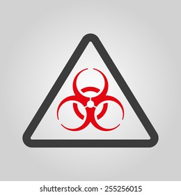 The biohazard icon. Biohazard symbol. Flat Vector illustration