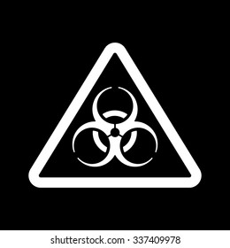 The biohazard icon. Biohazard symbol. Flat Vector illustration