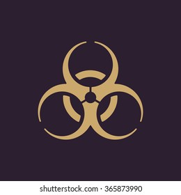 The biohazard icon. Biohazard symbol. Flat Vector illustration