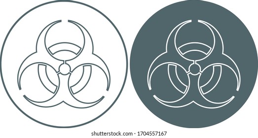 Biohazard icon. Biohazard symbol. Vector illustration
