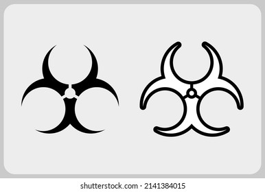 The biohazard icon. Biohazard symbol in Vector illustration.