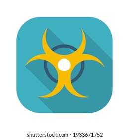 biohazard icon vector. chemistry flat icon with shadow style