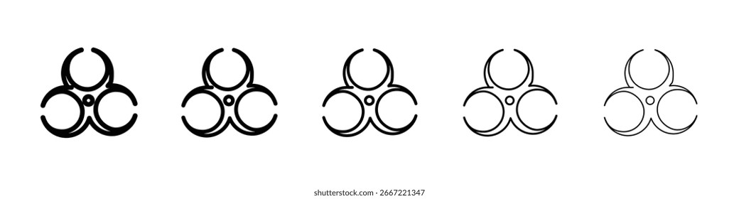 Colección de Vector de icono de riesgo biológico. EPS 10