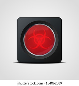Biohazard icon. Vector illustration