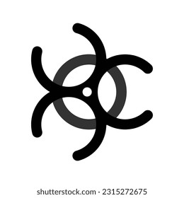 Biohazard icon vector illustration logo template