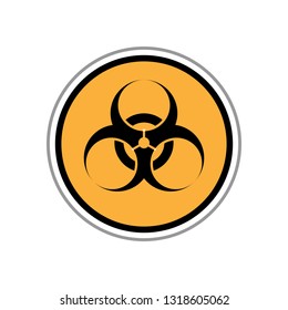 Biohazard Icon Vector Illustration Sign & Symbol, Flat & Trendy Logo Template.