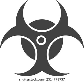 Biohazard icon vector image. Suitable for mobile application web application and print media.