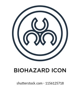 Biohazard icon vector isolated on white background, Biohazard transparent sign , line symbol or linear element design in outline style