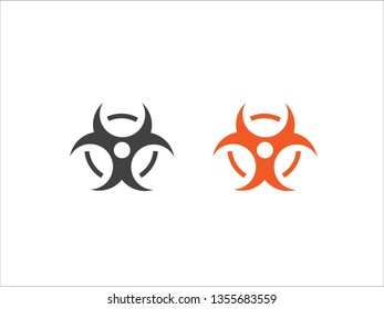biohazard icon vector isolated on white background.