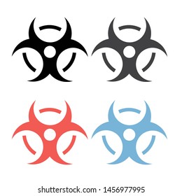 biohazard icon vector isolated on white background.