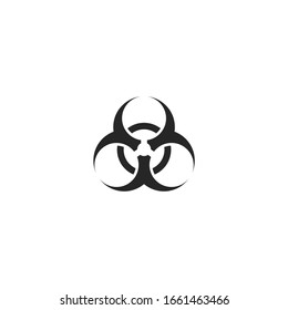 signo vectorial de icono de riesgo biológico aislado para diseño gráfico y web. color de plantilla de símbolo de riesgo biológico editable en fondo blanco.