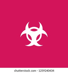 biohazard icon vector. biohazard sign on pink background. biohazard icon for web and app
