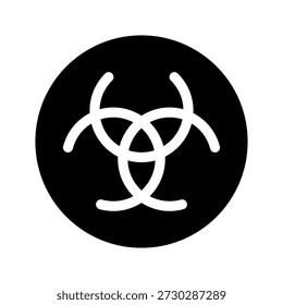 Ilustración de diseño de símbolo de Vector de icono de riesgo biológico