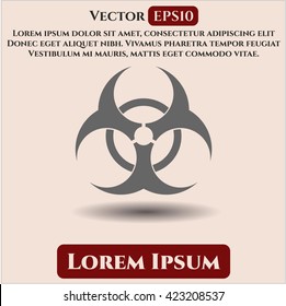 biohazard icon vector symbol flat eps jpg app web concept