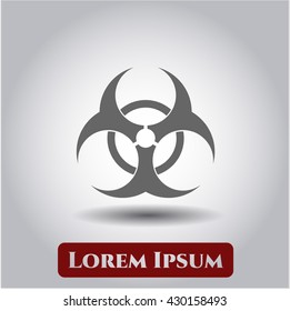 biohazard icon vector symbol flat eps jpg app web concept