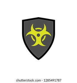 Biohazard Icon. Warning Risk Vector. Dangerous Sign. Attention Symbol.