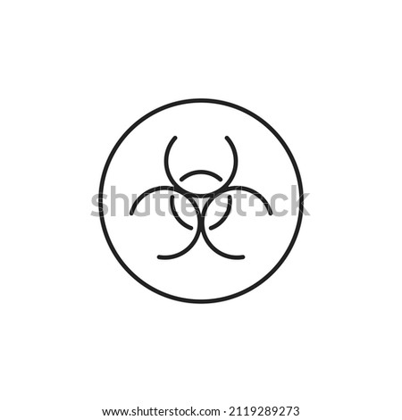 Biohazard icon. Warning sign. High quality black vector illustration.