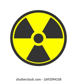 Biohazard icon. Warning sign of virus. Vector biohazard symbol isolated on white background. Emblem of biological threat alert. EPS 10
