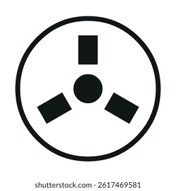  biohazard icon.biohazard symbol vector icon