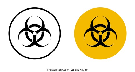 Biohazard icons set. for mobile concept and web design on white background
