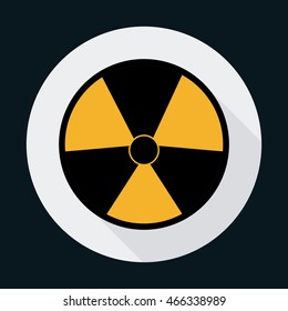 biohazard industrial security safety icon. Circle design. Colorful and flat illustration. Vector graphic