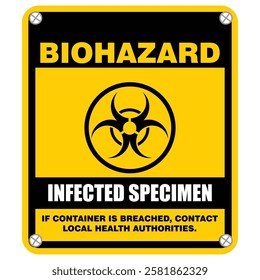 Biohazard, Infected specimen, poster vector