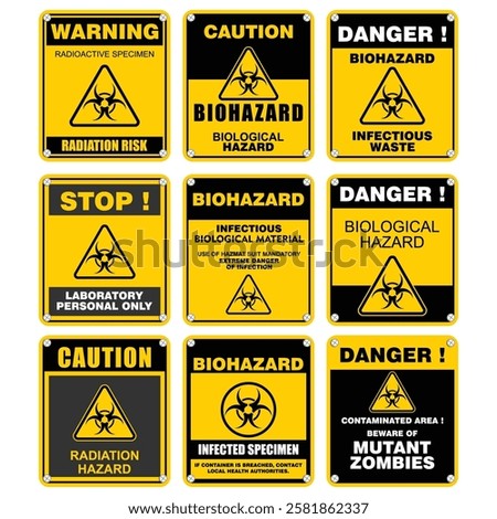 Biohazard, Infected specimen, poster vector