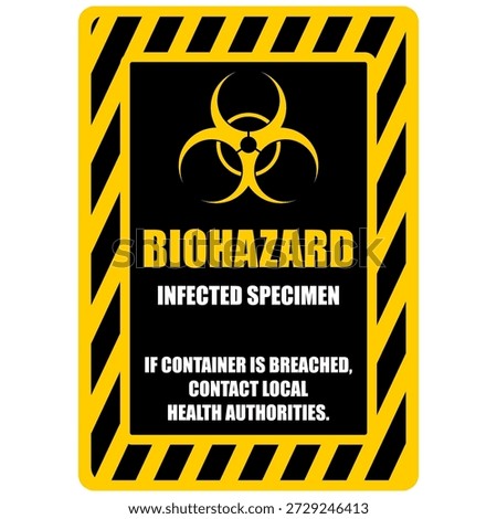 Biohazard, infected specimen, sign vector