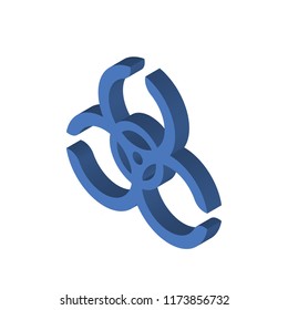 Biohazard isometric left top view 3D icon