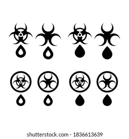 Biohazard liquid icon in eps 8