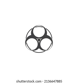 biohazard  logo vector .illustration  design template.