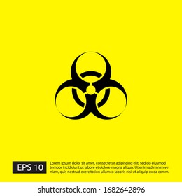 Biohazard logo vector, isolated, flat design