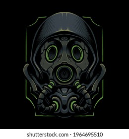 the biohazard mask vector illustration