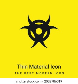 Biohazard minimal bright yellow material icon