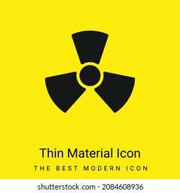 Biohazard minimal bright yellow material icon