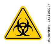 Biohazard modern website icon isolated on white background. Design for mobile app and ui