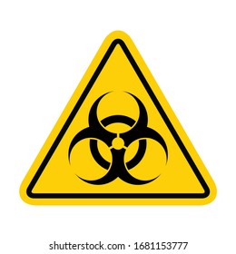 Biohazard modern website icon isolated on white background. Design for mobile app and ui
