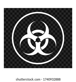 Biohazard modern website icon isolated on white background. Design for mobile app and ui