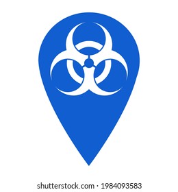 Icono de sitio web moderno Biohazard aislado en fondo blanco. Diseño para aplicaciones móviles y ui .