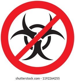 biohazard not allowed sign