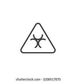 Biohazard outline icon. linear style sign for mobile concept and web design. Infection sign simple line vector icon. Symbol, logo illustration. Pixel perfect vector graphics