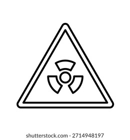 Icono de contorno de riesgo biológico Ilustración vectorial