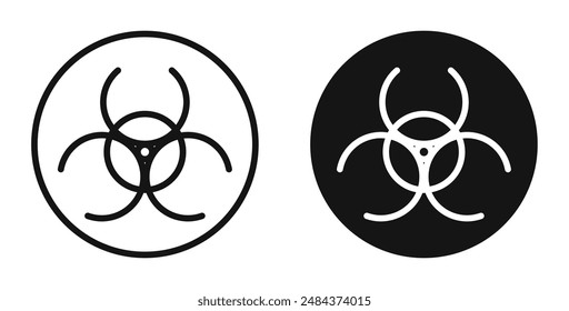 BioHazard skizziert Icon Vektorgrafik Kollektion.