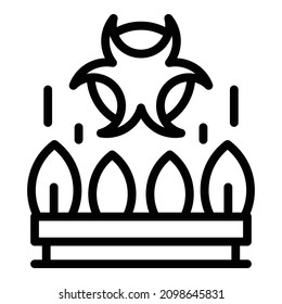 Biohazard plants icon. Outline biohazard plants vector icon for web design isolated on white background