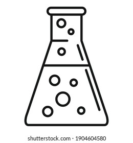 Biohazard potion flask icon. Outline biohazard potion flask vector icon for web design isolated on white background