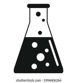 Biohazard potion flask icon. Simple illustration of biohazard potion flask vector icon for web design isolated on white background