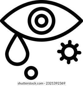 biohazard runny nose eye line icon for download